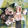 8 Head DIY Decor Vintage Wedding Artificial Flowers  Silk Peony  Rose Bouquet Party Decoration