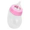 180ml Pet Feeding Bottle Crooked Head Pet Feeding Nipple Bottle for Baby Cats Dogs Pink