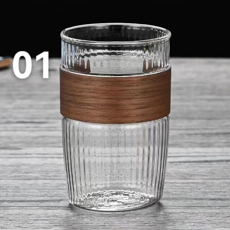 Стаканы для питья Shangqi с вертикальными полосками, набор из 2 штук