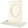 Double Blank Cards with Oval Mount - Includes Handmade Envelopes with a Beautiful Hammered Finish. Ref 23724