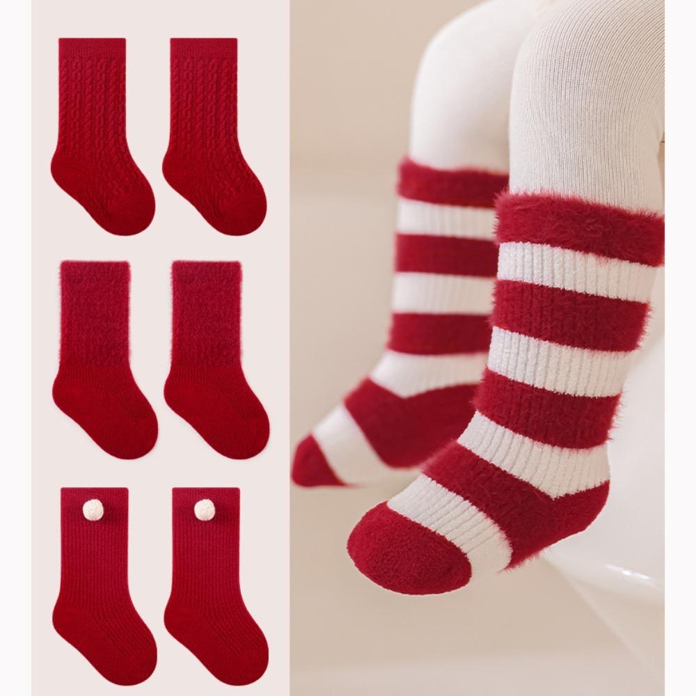 Bowknot Toddler Hosiery Casual Red Socks New Bow Middle Tube Socks Kids