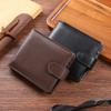 Men's Vintage PU Leather Wallet with Multi-Card Slots and Zipper Coin Pocket
