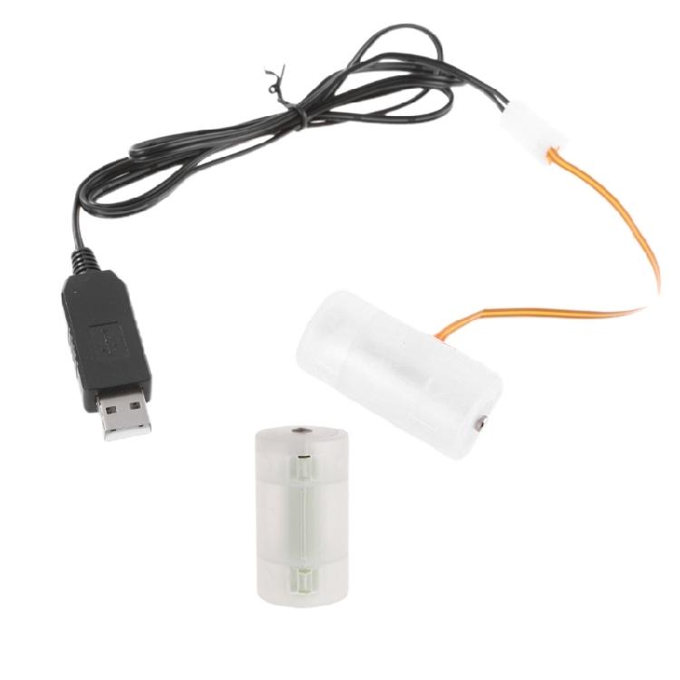 USB Батарея 3В LR14 C Батарея Исключатель Кабель Замена 2 шт. 1.5В C Батарей для Светодиодной Подсветки Электронной Игрушки Световые Полосы