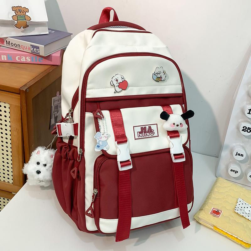 Детские школьные ранцы Ученики начальной школы Девочки Ученики средней школы Большая вместимость Высокий внешний вид Рюкзак из двух частей