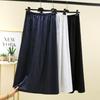 Summer Women's Long Skirt High Waist A-Line Thin Skirts Full Length Under the Ankle Solid Color All Match