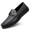 Fashion Genuine Leather Man Loafers Handmade Business Casual Shoes for Men Boat Shoes Slipon Driving Flats Male Leisure Walk Moccasins