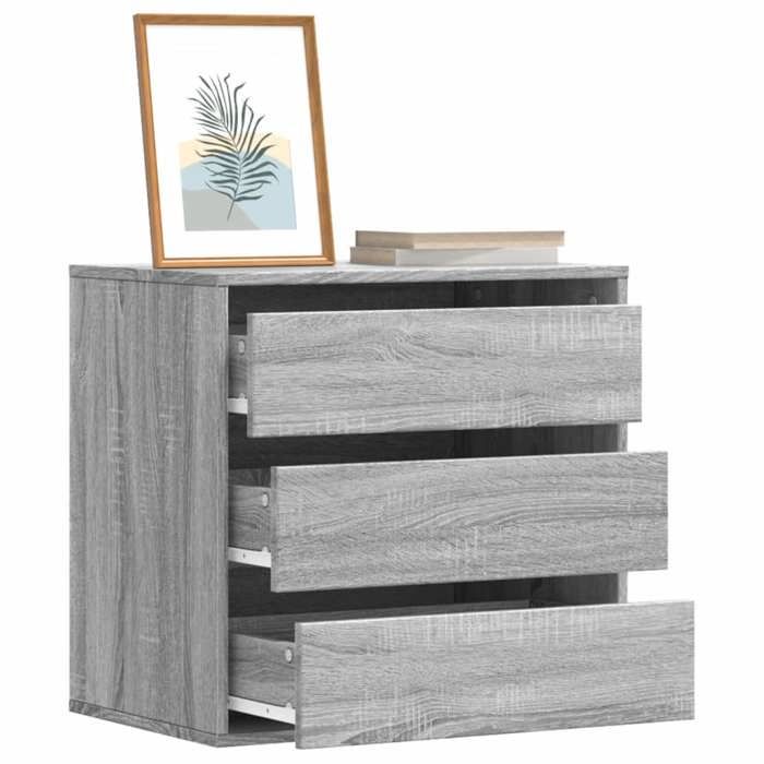 VidaXL Corner Chest of Drawers Sonoma Grey 60x41x58 Cm Engineered Wood, Chest of Drawers, Filing Cabinet, Drawer Cabinet, Cabinet of 852848