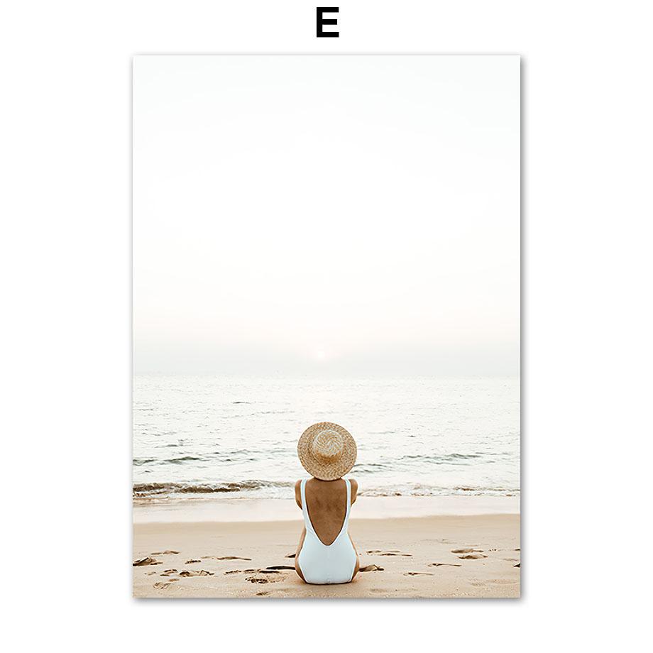 Beige Beach Lighthouse Reed Sea Waves Seascape Wall Art Canvas Painting Posters And Prints Wall Pictures For Living Room Decor