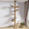 Floor To Ceiling Cats Tower Multi-storey Durable Grip Stable Cats Climbing Frame Pussy Scratch Pole Kitten Toys Pets Supplies