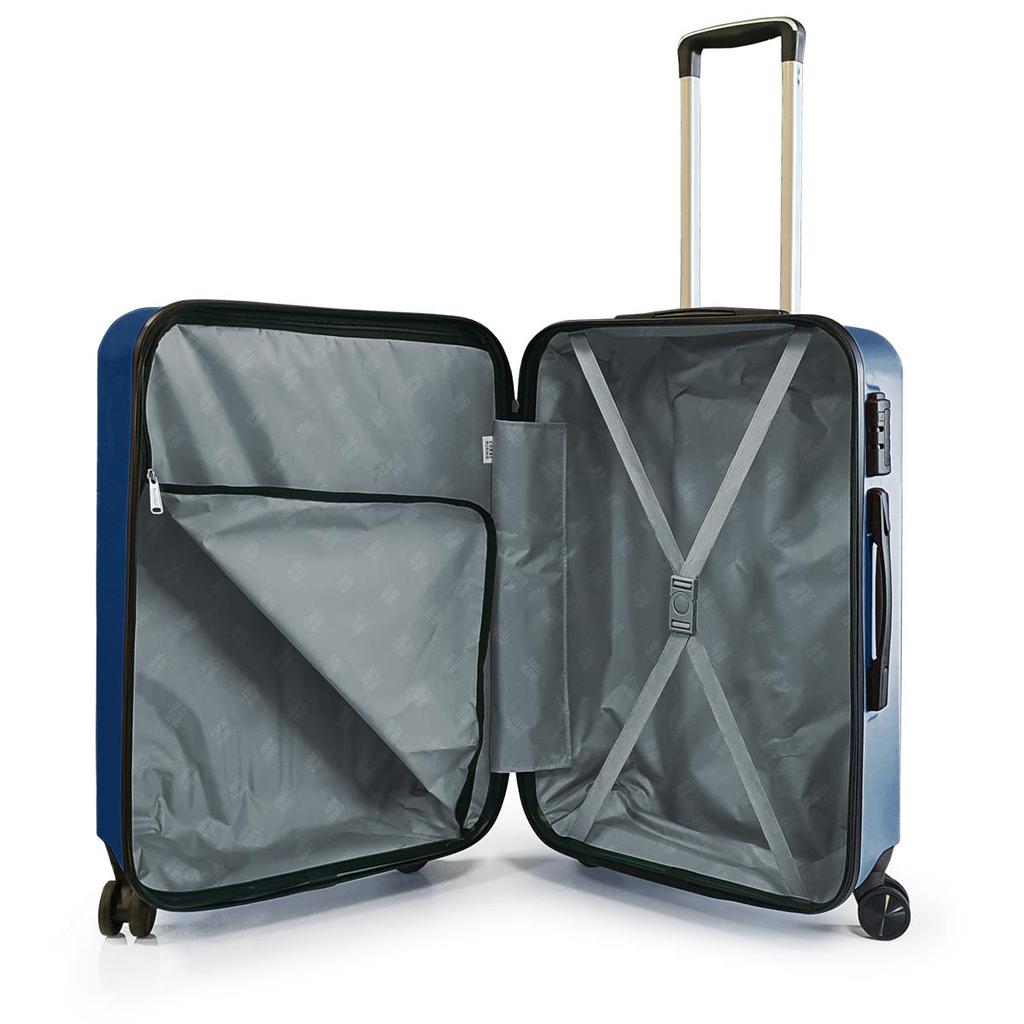 coral high Набор чемоданов из 3-х предметов темно-синего цвета из АБС-пластика 16405