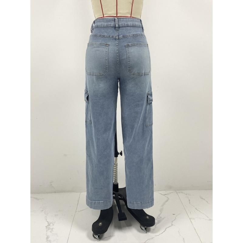 Весенние и осенние джинсы с поясом женские свободные прямые повседневные рабочие брюки