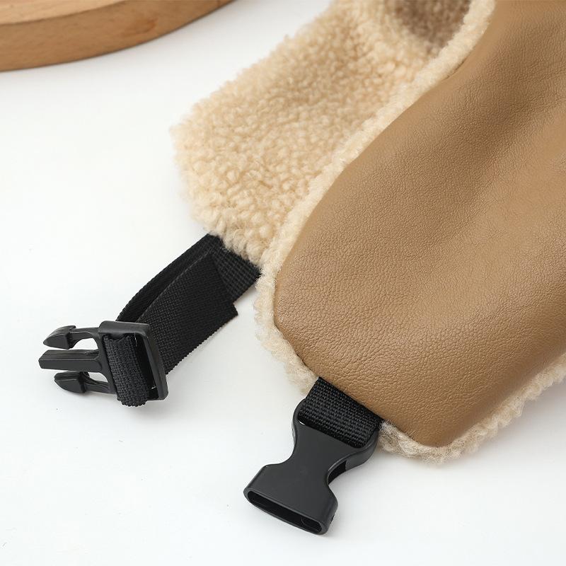 Outdoor Mountaineering and Skiing PU Leather Pilot Hat Removable Goggles Set Winter New Windproof and Warm Hat