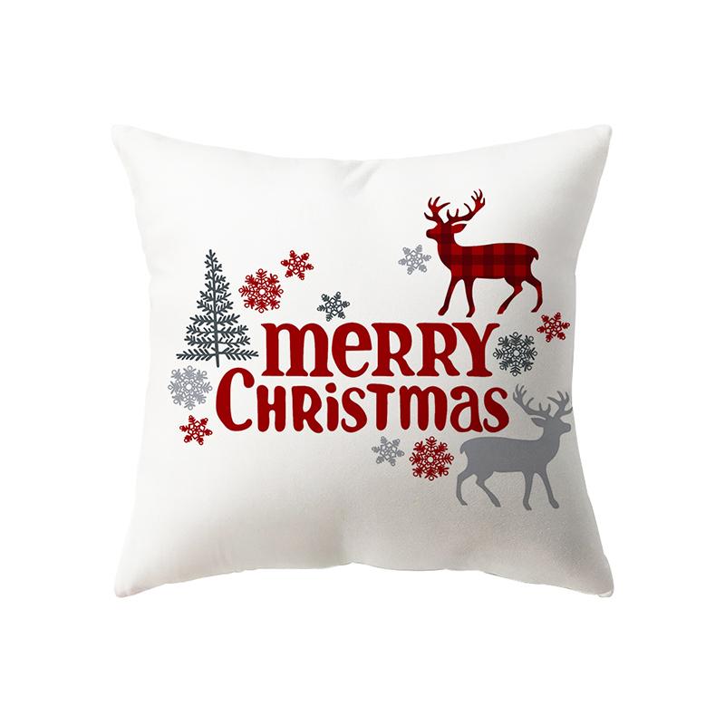 Рождественские украшения с рождественским принтом, чехол для подушки, украшение для дома, гостиной, дивана, подушка, наволочка