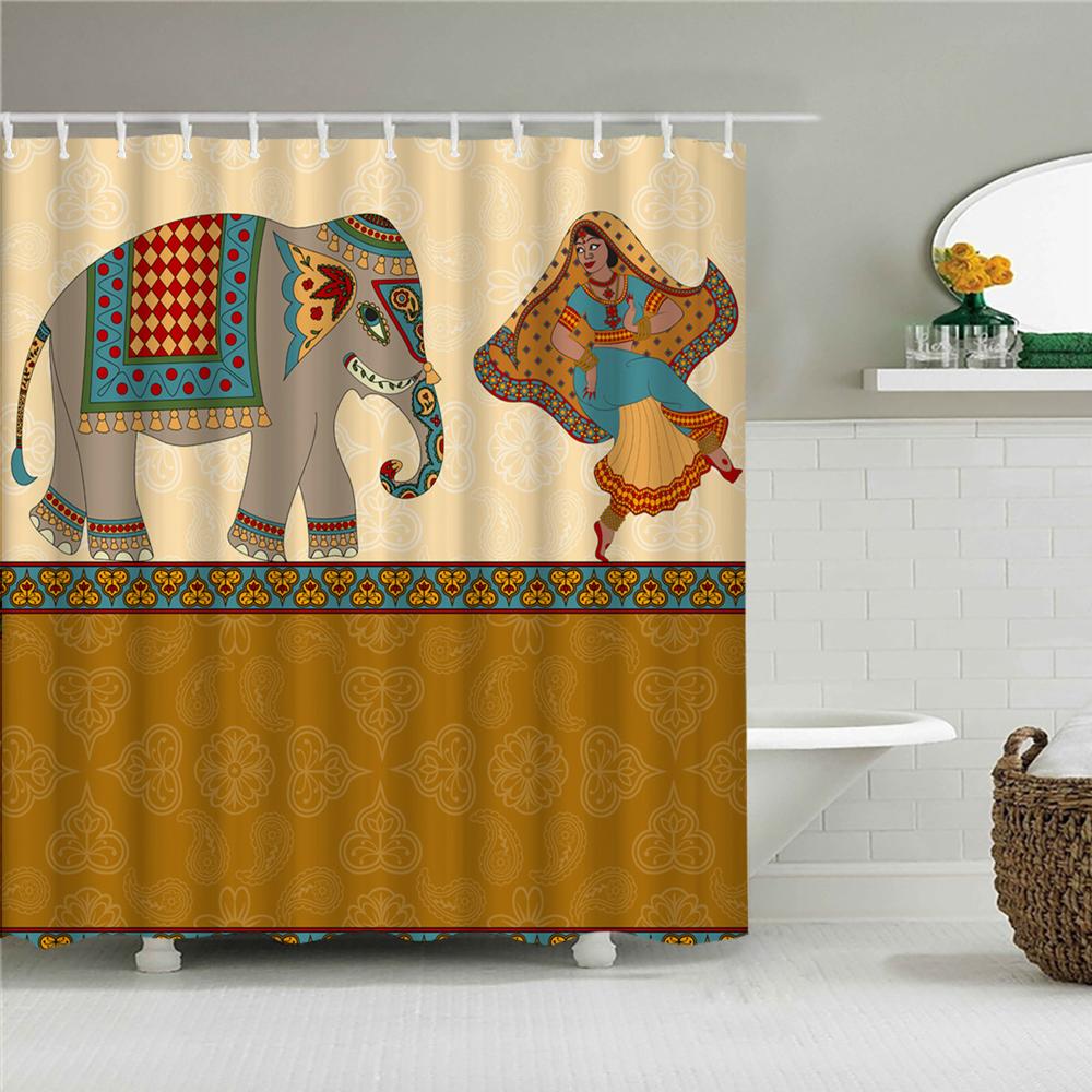 Африканская культура занавеска для душа Декор для ванной полиэстер водонепроницаемая ткань занавеска для душа Египет Фараон экран для ванной