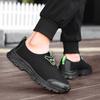 Men Non Slip Black Sports Shoes Breathable Mesh Casual Running Shoes One Foot Slip Le Fu  New Outdoor Summer Barefoot Shoes