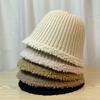 Женская шерстяная шляпа Осень и Зима Шляпа рыбака Японский стиль Универсальный Корейский стиль Трендовая Теплая Показывающая маленькое лицо Вязаная Панама