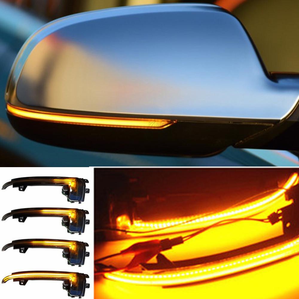 2 штуки для A4 A5 S5 B8.5 RS5 RS4 Динамический светодиодный указатель поворота с бегущей строкой Последовательный индикатор на зеркале заднего вида