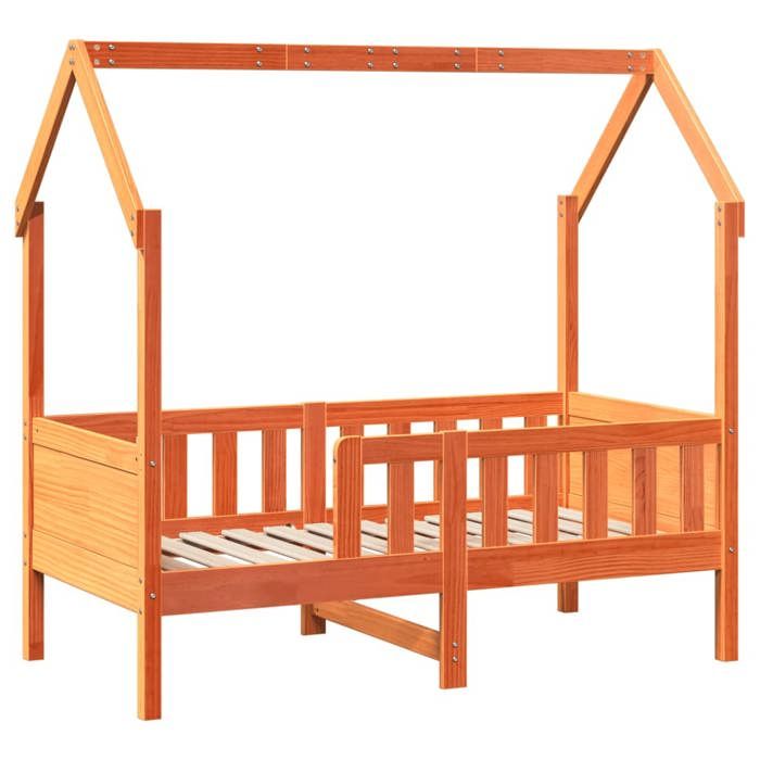 VidaXL Cadre de lit d'enfants forme de maison 70x140cm bois pin massif, cadre de lit en forme de maison, cadre de lit pour 850715