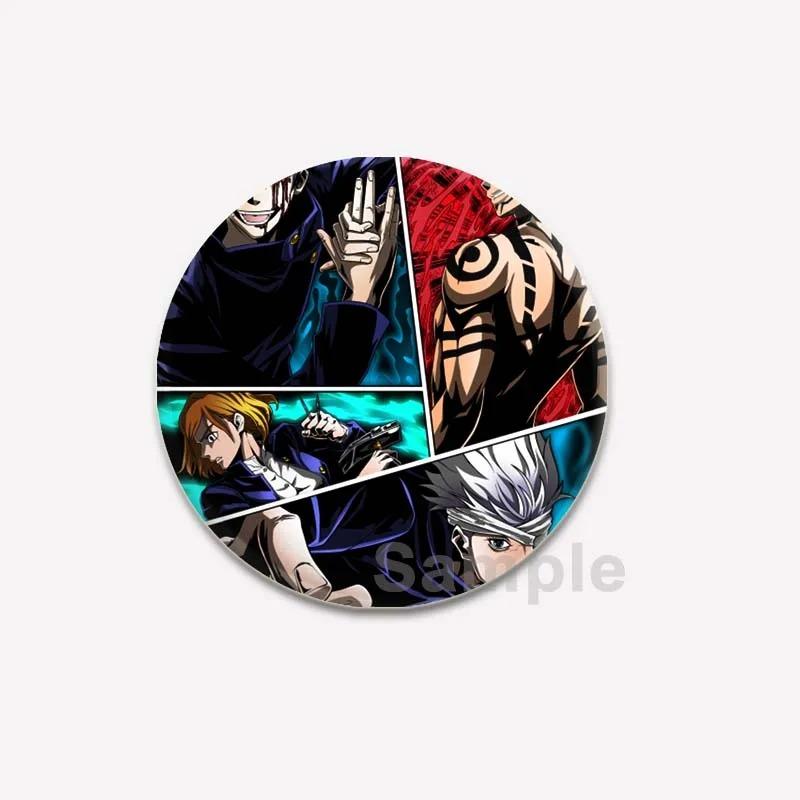 Значок аниме дзюдзюцу кайсен 32/44/58 мм, милый круглый значок Годзё Сатору Юдзи Итадори, брошь на воротник рюкзака своими руками, модные ювелирные изделия, аксессуары