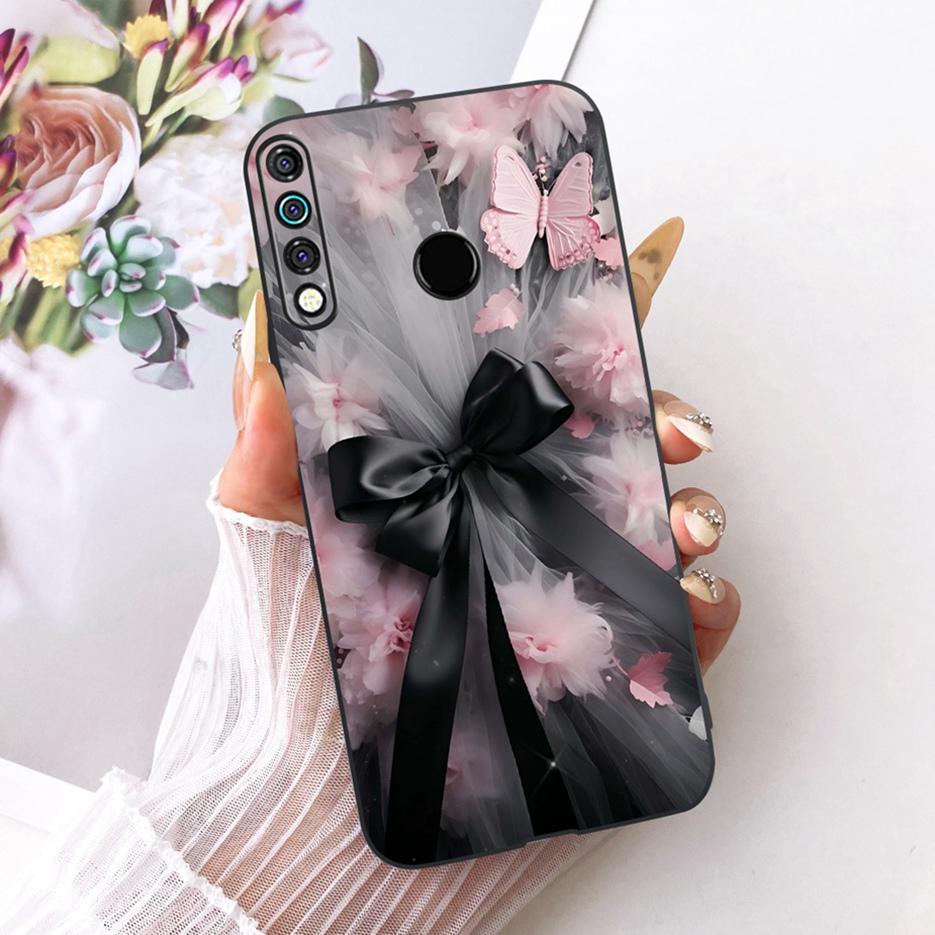 For Tecno Spark 4 Case KC8 Luxury Flowers Butterfly Painted Cover Soft Silicone Case For Tecno Camon 12 Camon12 CC7S Spark4 Bags