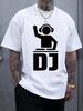 Графическая футболка DJ - Повседневная с круглым вырезом