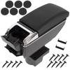 Skoda Octavia II 04-13 Armrest with Storage Box, Black Eco Leather + Mounting Kit