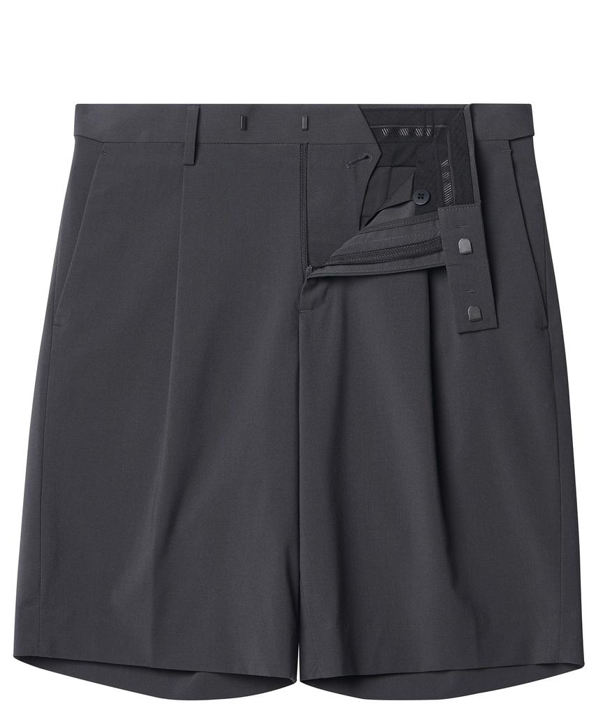 MUSINSA STANDARD [Cooltandard] Hidden Banding Half Slacks [Gray]
