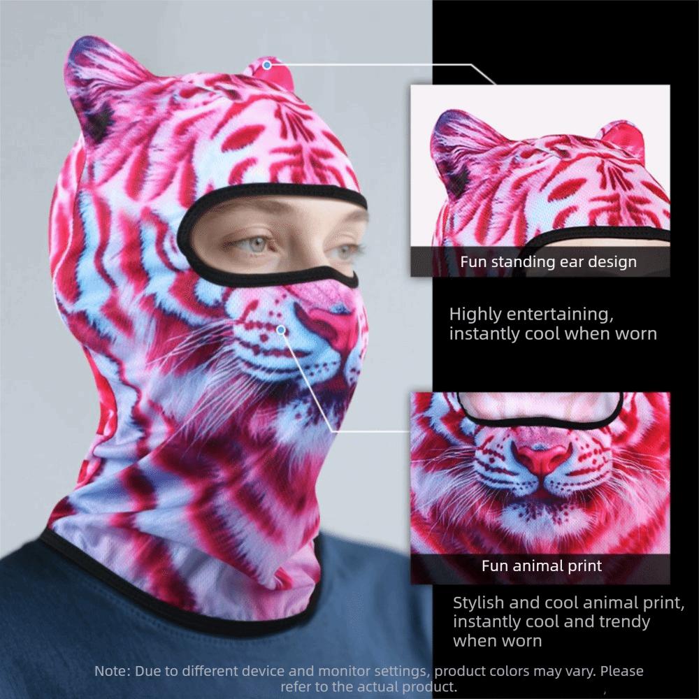 3D 3D Mask Pink Full Face Cover Cute Balaclava Hat Halloween