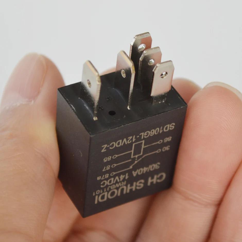 Car Relay DC12V 40A Rated Current SPDT 4 or 5 Pins Car Automotive Alarm Relay 40 Amp for Vehicle