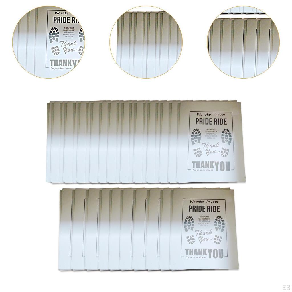 50x Бумажный коврик для пола автомобиля Одноразовый для грузовиков, такси, внедорожников