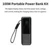 PD 100W Fast Charging Power Bank Kit 4-Cell 21700 Battery Case Portable with Built-In Battery Storage Housing for Electronics