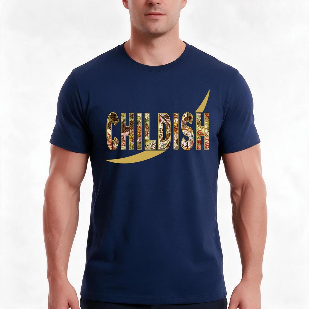 Tgf Childish Tshirt Summer Casual Cotton Tee Oversized Streetwear Tops Vintage Graphic Print Loose Fit Short Sleeve