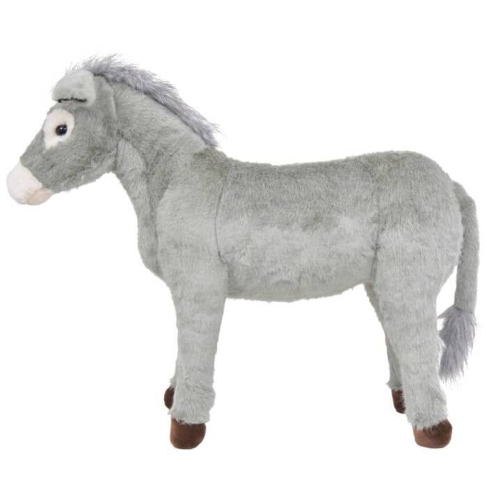 VidaXL Plush Toy Grey Donkey XXL 91343