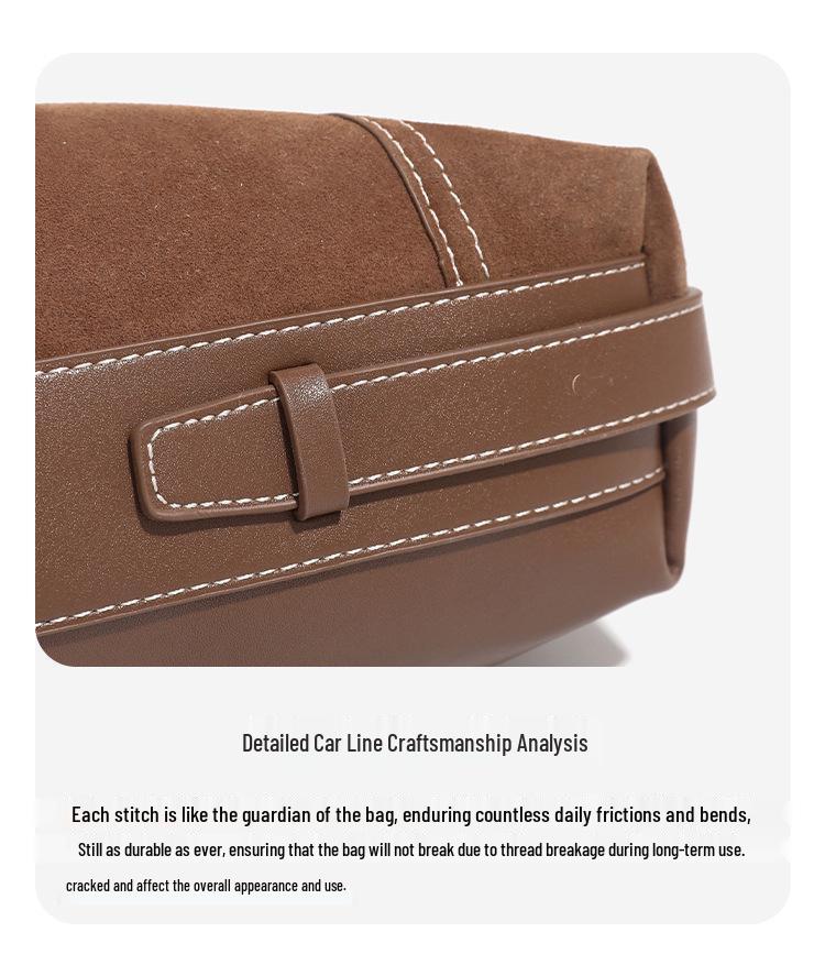 2025 Расслабленная Ретро Замшевая Сумка-Хобо Тоут - Большая Вместимость Сумка через Плечо