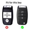 3 Buttons Gold Edge Auto Shell Fob For KIA Sportege Picanto Optima Soul Ceed RIO 3 K2 K3 K4 K5 Sorento Forte Stinger Cerato TPU Car Key Case Cover