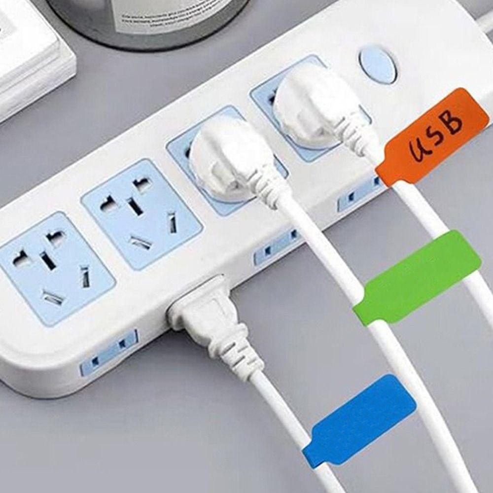 9/18/27/36pcs Useful Colored Cable Ties Writable Reusable Cable Identification Magic Tape Releasable Wire Management Tool
