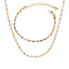 Niche Design Necklace Versatile Electroplated Color Gold Beaded Chain Set Female