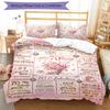 Vintage Celebration 3‑Piece Bedding Set,Soft Breathable Duvet Cover & 21 Pillowcases,Multi‑Purpose for Bedroom Dorm Guest Room,Great Festival Birthday