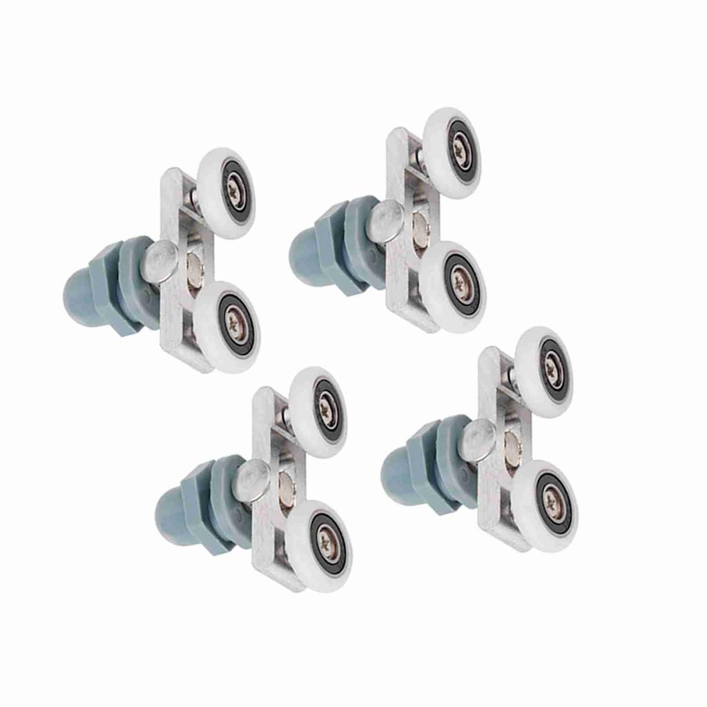 4 шт. прочная двойная раздвижная роликовая дверная дорожка для ванной стеклянная дверь (25мм)