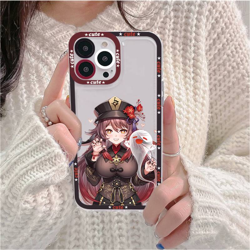 Чехол для телефона Genshin Hu Tao для iPhone 11 12 13 Mini Pro Max 14 Pro Max