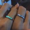 Luminous Ring For Couple Glowing In The Dark Adjustable  Ring Jewelry