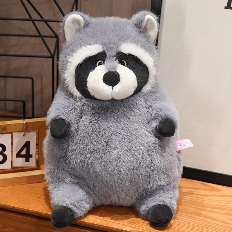 Raccoon Stuffed Animal Plushie, Cute Raccoon Plush Pillow, Raccoon Cuddly Body Pillow Hug Sleeping,Fluffy Animal Toys Bed Decor Toy Doll