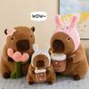 30Cm Fluffy Capybara Plush Doll Kawaii Capybara Stuffed Toy Simulation Stuffed Animals Home Decoration Kids Birthday Gift