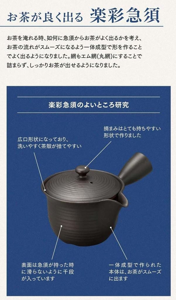 New Tea Tokoname Refreshing Mesh Teapot with Tea Made In Japan J-kitchens Pot, Ware, Strainer, 380cc,