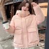 Single large size hooded cotton clothes women's autumn and winter loose hooded short big pocket loose fashion coat