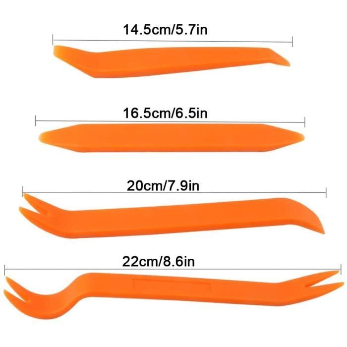 Outil De Démontage Et D'installation - Professionnel - 4 Pièces - Couleur Orange - Voiture - Multi-usage