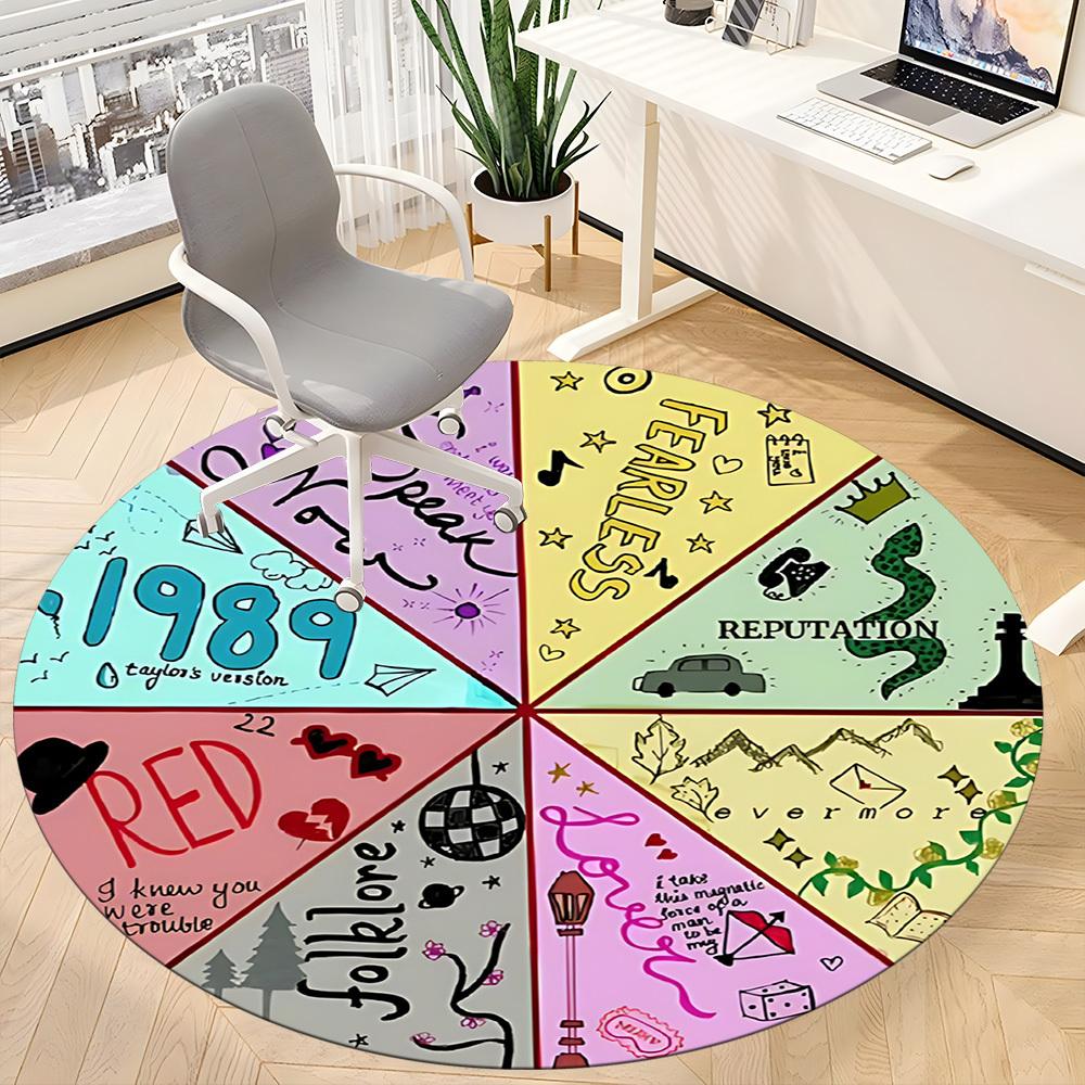 Taylor Swift Album Covers Office Round Area Rug,  Under Office Chairs Bedroom Living Room Home Decor a0908185