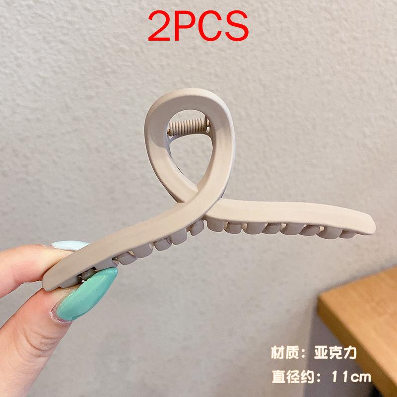 2 шт., комплект головных уборов премиум-класса, новые женские модные зажимы для волос, кофейные, черные, акриловые, большие заколки для волос, зажим для женщин, заколка, аксессуары для волос