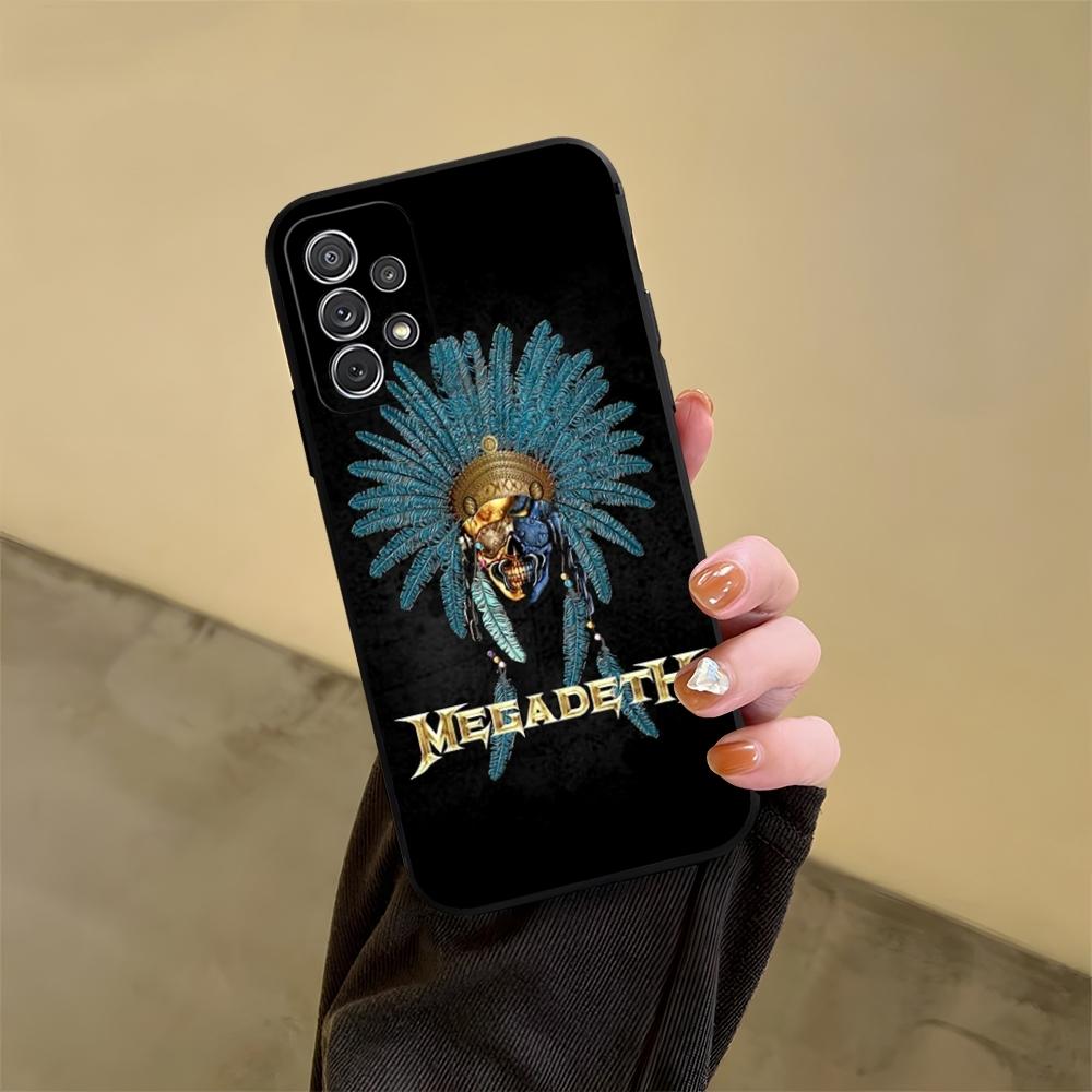 M-MegadethS Логотип Череп Металлический Чехол для Телефона Для Samsung S24 S25 S20 S26 S21 S22 S23 Ultra Fe Plus A05 A06 A16 A26 A36 A56 Чехол