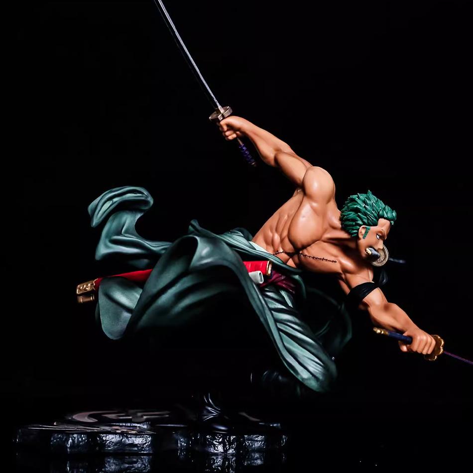 Фигурка из аниме One Piece, 10 см, GK Ророноа Зоро, трехклинковый меч Са-максимум, манга, статуэтка, коллекционная модель, игрушка для детей.